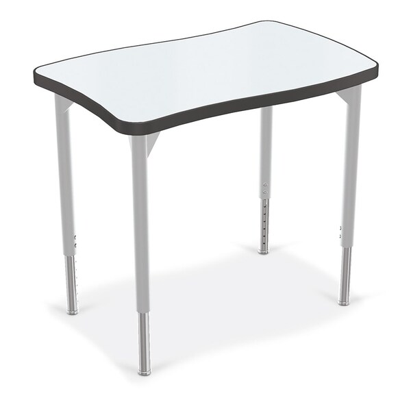 Porcelain Desktop, Creator Desk 32x21 With Platinum Direct Mount Shapes Leg